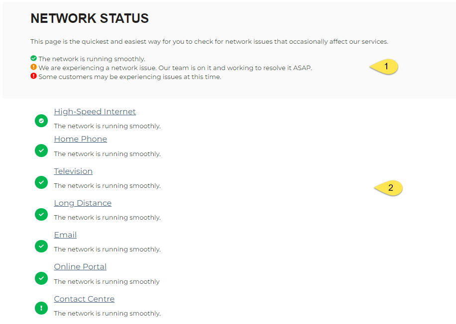 Origin Network Status